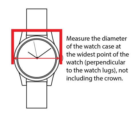 how to measure case diameter of a watch|watch face size chart.